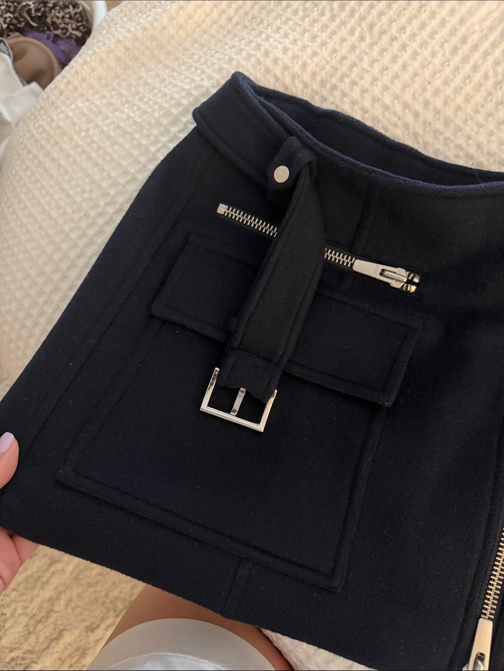 A.L.C Christian Skirt in Navy - Picture 11 of 12